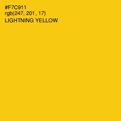 #F7C911 - Lightning Yellow Color Image